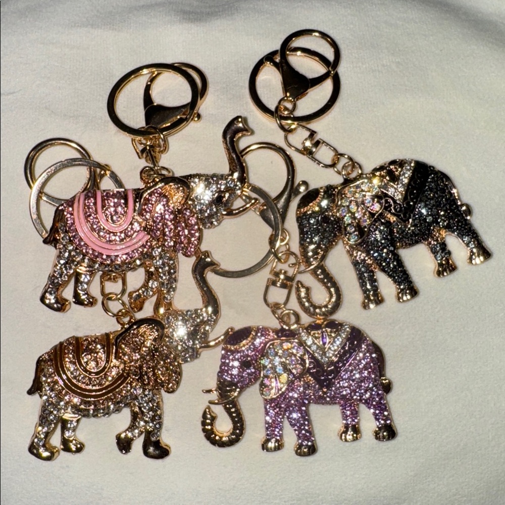Elephant Trunk Up Good Luck Keychain-Purse Jewelry, NWT